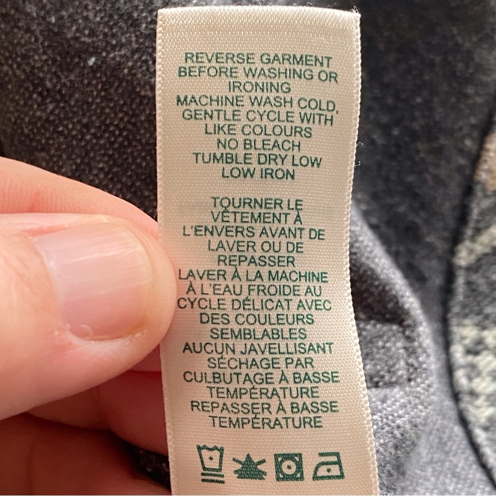 Roots Canada Fair Isle Open Cardigan Sweater Blue Nordic Knit Size Medium Office - Picture 12 of 15